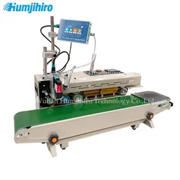 Impressoras on -line Térmica a jato de a jato de tinta Alumínio Bag automático Máquina de vedação automática QR Data de vedação Máquina de vedação Impressora de jato de tinta
