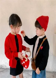 MILANCEL Autumn Kids Clothes Girls Cardigans Casual Boys Sweater Love Knitting Coat Korean Children Outwear 2112316920011