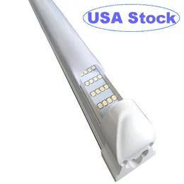 Bulbos de LED T8 8 pés 144W 18000lm Tubos de luzes Lâmpadas Lâmpadas Funcionam na capa de Light Retrofit existente da Light Fosted Milk