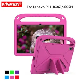 Fallskydd för Lenovo Tab P11 TB J606F J606N CASE EVA Full Body Tablet Stand Kids Cover för Lenovo P11 TBJ606L 11 tum Coque