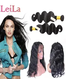 Brazilian Pre Plucked Body Wave 2 Bundles With 360Lace Frontal Baby Hair 3 Pieces Human Hair Body weaves Hair Wefts With 360 Front5320171