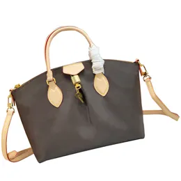 M45986 modekvalitet Kvinnor axelväska på väskor lyxiga designer damer original läder blomma shopping totes