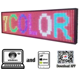 LED Sign Programmable Electronic outdoor Scrolling Display 39quot X 14quotfull color Phone WIFI Control Open Running adverting28701244763