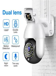 Dual Lens Outdoor 1080P PTZ IP Camera Security Wireless WIFI Surveillance Cam Night Vision IR Motion Detection CCTV Cameras6233348