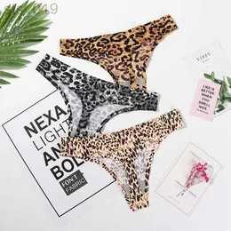 Briefs Panties Hot Silk Sexy Women Thongs G String Seamless Panties Female Underwear Leopard Tanga Ladies Low-Rise Lingerie Panty Intimates J230530