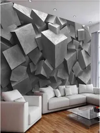 3d murals wallpaper for living room 3d stereoscopic grey brick wallpapers 3D background wall5124599