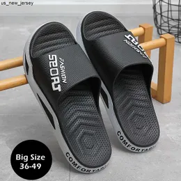 Slippers Big Size 48 49 Men Outside Slippers Summer Beach Sandals Thick Sole Non-slip Slides Fashion Slides Indoor Casual Bathroom Shoes J230530