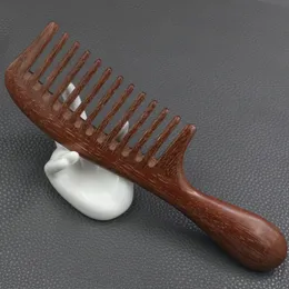 Hair Brushes Green Sandalwood Width Tooth Comb- Anti Static Comb Red Sandalwood Width Tooth Fine Tooth Comb 230529