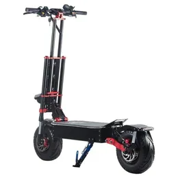 Ofarter X5 Folding Electric Sport Scooter 13 "Off-road däck 2800W X2 Brushless Motor 60V 30AH Batteri BMS 3 hastighetslägen Oljeskiva broms max hastighet 85 km/h- svart