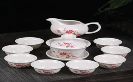 Tercih Çin Kung Fu Çay Seti İçki Mor Kil Seramik Binglie, Çay Pot Kupası Tureen Infuser Tea Tepkisi 7339864