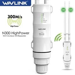 Routers Wavlink High Power 300Mbps Wireless Wifi Repeater Outdoor 2.4G Wireless Wifi Router /Long Range Extender POE High Gain Antennas