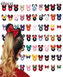 10pcs lot Whole Women Mouse Ears Velvet Scrunchies Elastic Rubber Ties Girls Rope Ponytail Holder Hairband Hair Accessories 226386621