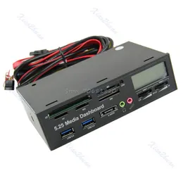 Компоненты USB 3.0 Allin1 5,25 "Muitifunction Media Dashboard Front Panel Card Reader Drop Shipping