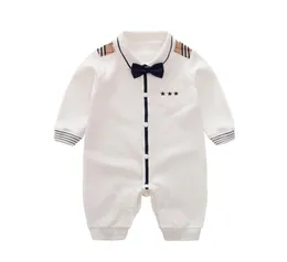 Yiering Baby Rompers Infant Jumpsuits Party Boy Romper Cotton新生児服lj2010231227563のための蝶ネクタイ紳士