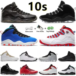 10 10s Men Basketball Shoes Sneaker Black White Cement Chicago Drake Huarache Light Orlando Seattle Steel Grey Bulls Over Broadway Trainers Sports Sneakers
