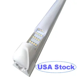 8' LED Bulbs 8ft Tube Lamp T8 LED Tubes Light 8 ft 8Feet 144W LEDs Lights Frosted Milky Cover Tube Lamp LED Shop Lights For Workbench Garage Barn Workshop crestech888