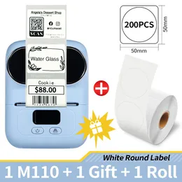 Printers M110 Label MakerPhomemo Barcode Selfadhesive Label Printer 100+ Free Label templates 13 Languages Thermal Printing Without Ink