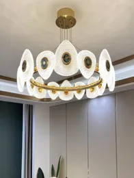Colour Enamels Chandelier Lamps Crystal For Master Bedroom Postmodern Simple Lights Living Room Dining Room Pendant lighting2570023