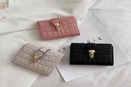 Women short organizer wallet Solid color Hasp Mini Wallets Womens bags whole Credit Card Genuine leather Blackredgrey Q27X334793052