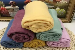 Lashghg 100 Cotton Solid Color Muslin Swaddle Blankets Newborn Soft Wrap Baby Bedding Bath Towel Whole5851965