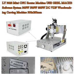 LY 3020 Mini CNC Router Maszyna USB Port System oprogramowania Mach3 Mach3 300 W 500W 800 W DC VDF Maszyna do obróbki drewna 300x200 mm