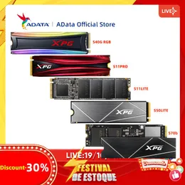 Drives ADATA XPG Gammix S11 Pro M2 SSD NVME 512GB 1TB 2TB M.2 S50 2280 PCIE S50 S40 S70B Wewnętrzny napęd stałego stałego na komputery Laptopa