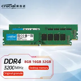 Rams Original Crucial DDR4 RAM 8GB 16 ГБ 32 ГБ 3200 МГц 288pin DIMM 1.2V Память рабочего стола