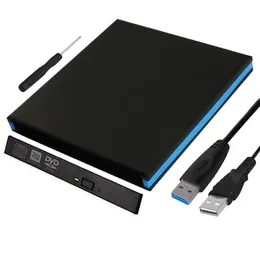 Kör extern CD/DVD RW -kapsling USB 3.0 Fall 12,7 mm SATA Optical Drive Case för bärbar dator utan förare