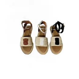 Wysokiej jakości Cowhide Sandal Candy 3 kloc Flats Buty damskie designerki damskie luksusowy luksusowy pantofierki damskie płaskie dno sandały plażowe 35-40