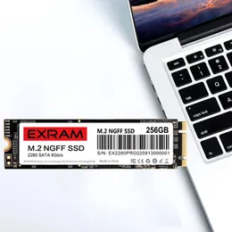 Drives Exram SSD M2 ngff SATA3 2280 Жесткий диск внутренний твердотельный диск жесткий диск 128 ГБ 256 ГБ 512 ГБ 1 ТБ для настольного ноутбука