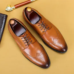 Desai 2022 Nya män klär handgjorda skor äkta läder male oxford italiensk klassisk vintage snörning mens brogue skor oxford