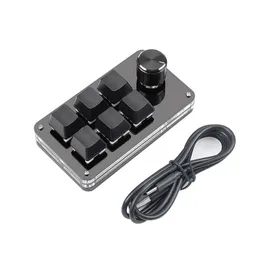 USB Custom Mini Keyboard Macro 3/6 Key 1 Knob Shortcut Copy and Paste RGB Bluetooth Mechanical Keypad Gaming Hotswap