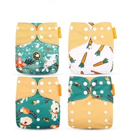 Waterproof Cover, Washable, Reusable & One Size Adjustable Pocket Diapers for Newborns and Toddlers