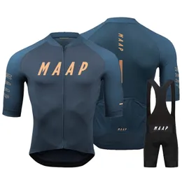 Cycling Jersey Sets MAAP Triathlon Team Edition Cycling Shirt Summer Men's Short Sleeve Cycling Clothing Comfortable Breathable Mountain 230529