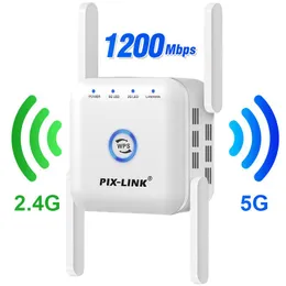 Yönlendiriciler 5G Tekrarlayıcı WiFi 5GHz WiFi Tekrarlayıcı 1200Mbps Yönlendirici WiFi Genişletici Uzun Range 2.4G Wi FI Booster WiFi Amplifikatör Erişim Noktası