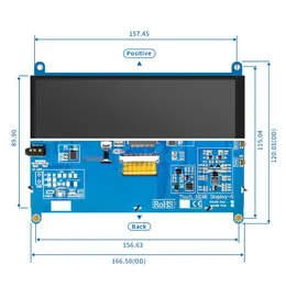 Monitors 7Inch IPS/TN AIDA64 LCD Display mini pc Touch HDMI Module 1024 x 600 for Raspberry Pi 3 Pi4 PC monitor moniteur tacti orange pi
