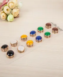 New Premium Hijab Scarf Pin Brooches Gold Plated Jade Natural Stone Magnetic Brooch5528429