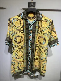 Män designer skjortor sommar shoort hylsa casual skjortor mode lösa polos strandstil andningsbara tshirts tees kläder m-3xl p11