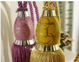 6 Pieces lot Curtain Tieback Strap Ball Curtain Accessories Hanging Tassel 10 Colors Purple Golden Brown 3 pairs Mixed color9884518
