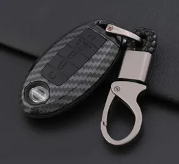 ontto for 5 Buttons NissanInfiniti Remote Key Fob Cover Carbon Texture Black77741424510763
