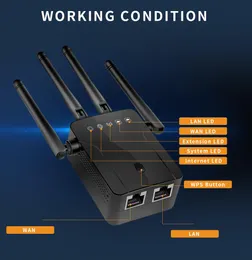 أجهزة التوجيه M95B جهاز التوجيه اللاسلكي WIFI 300M الإشارة مكبرات الصوت الموسع 4 مضخم إشارة هوائي مناسب للمنزل