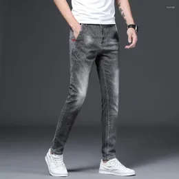 Jeans da uomo Fashion 2023 Mens Luxury Denimwear Solid For Men Premium Denim Fabric Pantaloni di alta qualità Stretch Slim Fit Pantaloni