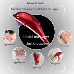 Full Body Massager Dolphin Massage Handheld Tissue Hammer Stress Pain Relief Deep Neck Back for Shoulders 230530