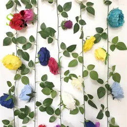 装飾的な花SPR 10PCS/ロットローズシルク人工花の結婚式の飾りホームマーケット装飾