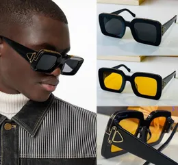 Millionaire Sunglasses Z1591W House style Men thick square black frame Designer glasses top gold line carved pattern antiultravio9487105
