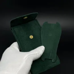 Scatole per orologi Custodie Ciabatta superiore Borsa per orologi verde Tasca protettiva originale in flanella Tasche per orologi Tasche per custodie verdi per scatola GMT 230529