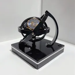 Watch Boxes Cases USB Charing Stereoscopic Automatic Watch Winder Box Display Luxury Mechanical Watch Winders Gyro Rotator 360 Yarn Winder 230529
