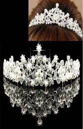magnifiques perceuses cristaux couronnes de mariée diadèmes reine princesse perle strass diamant bandeau accessoires de cheveux de mariage en stock3498046