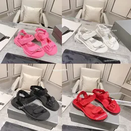 Designer-Sandale, Touristen-Sandalen, Damen-Luxus-Gummi-Sandalen, wasserdicht, bestickt, aus weichem Stoff, rosarote Slip-Flip-Flops