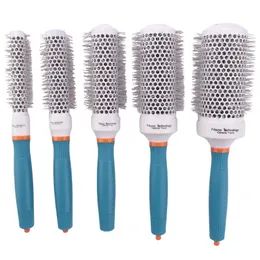 Hair Brushes Roller Comb Professional 5 Size Hair Dressing Brushes High Temperature Resistant Round Comb Hair Styling Tool Hairbrush 230529